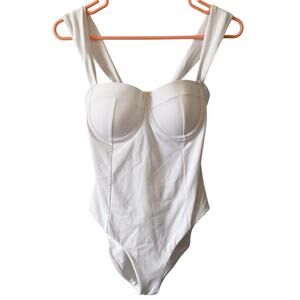 NEW WITH LIGHT FLAWS BEACH RIOT White One Piece Swimsuit Size Small Sexy
